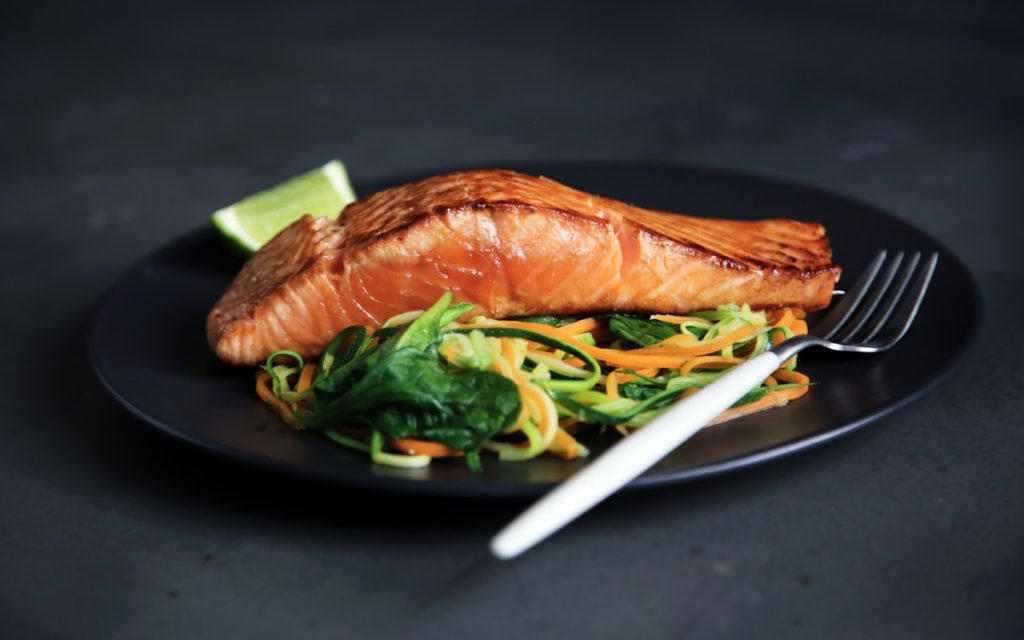 Grilled sea bass